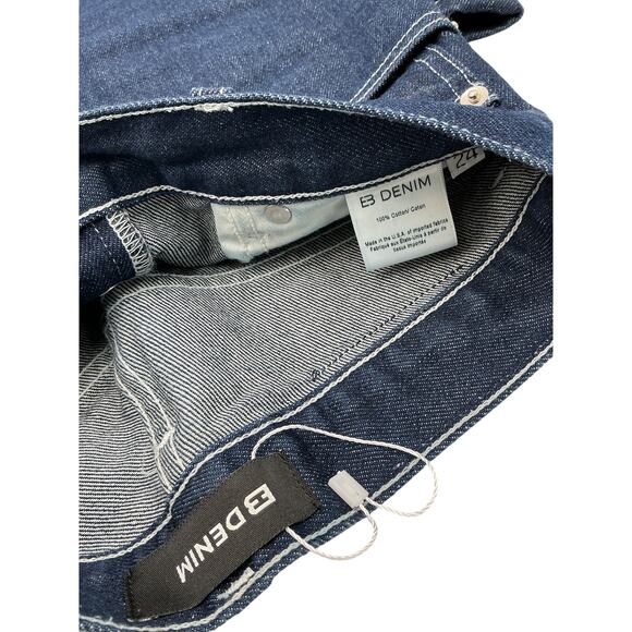 Eb Denim High Rise Blue Cotton Straight Denim Jean Size 24 - Picture 4 of 4